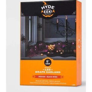 Target Hyde & EEK! Boutique™ 6' LED Black Glitter Garland Purple String Lights